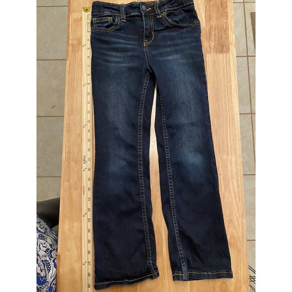 Girls Super Stretchy Bootcut Jeans Size 6X, Cat and Jack, Dark, Adjustable Waist - Picture 11 of 14